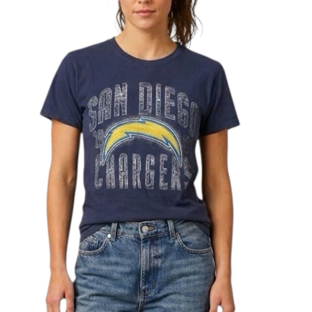 San Diego Chargers T Shirt Navy Blue Unisex Mens Womens Graphic Tee Sz Small